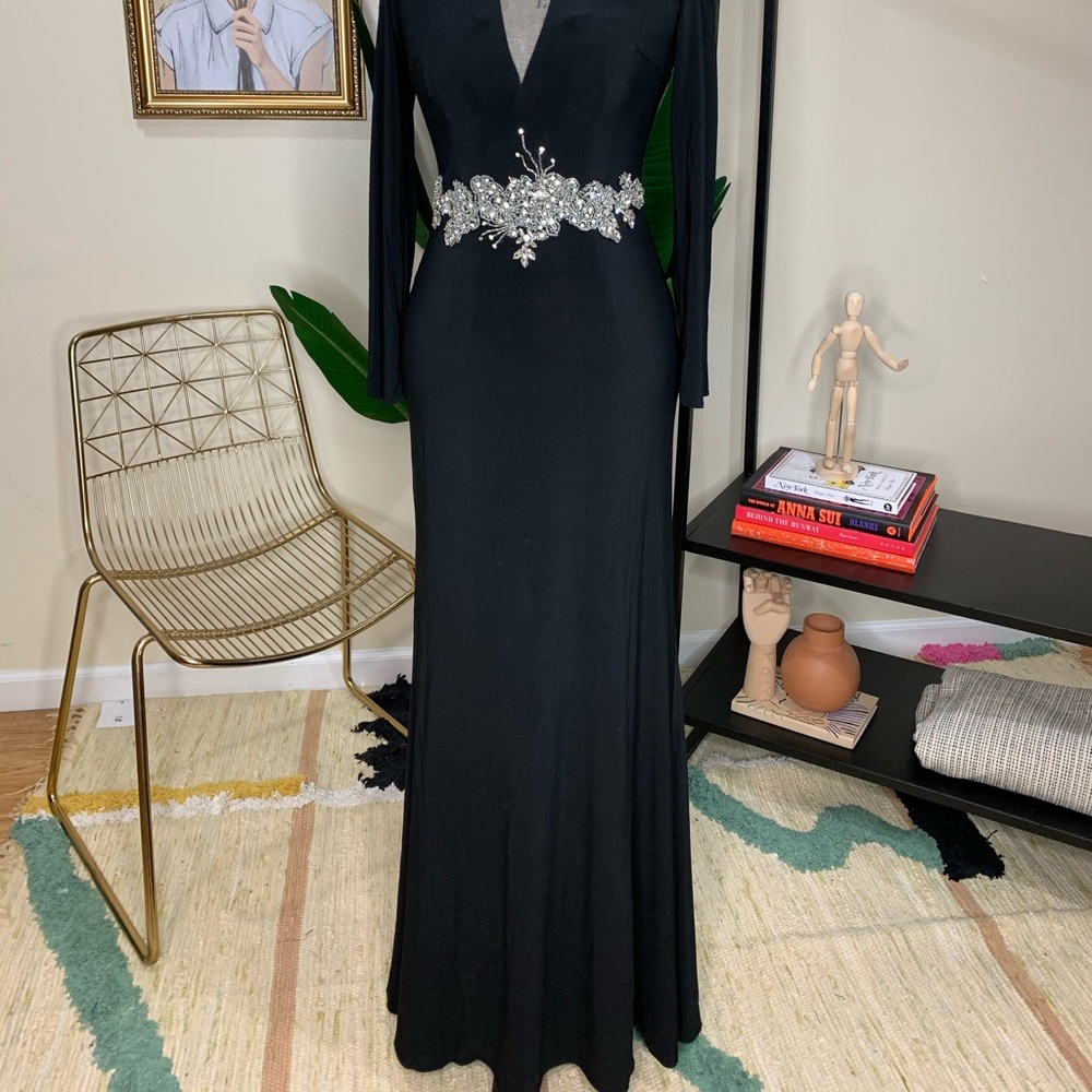 Jovani Black Long Sleeve Dress